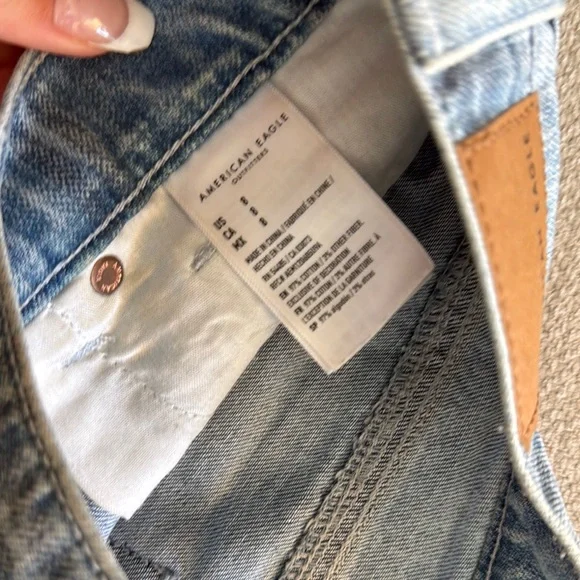 American Eagle Outfitters Women's Blue Plaid Shorts - Picture 3 of 4